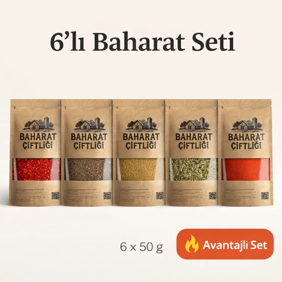 6'lı Baharat Seti